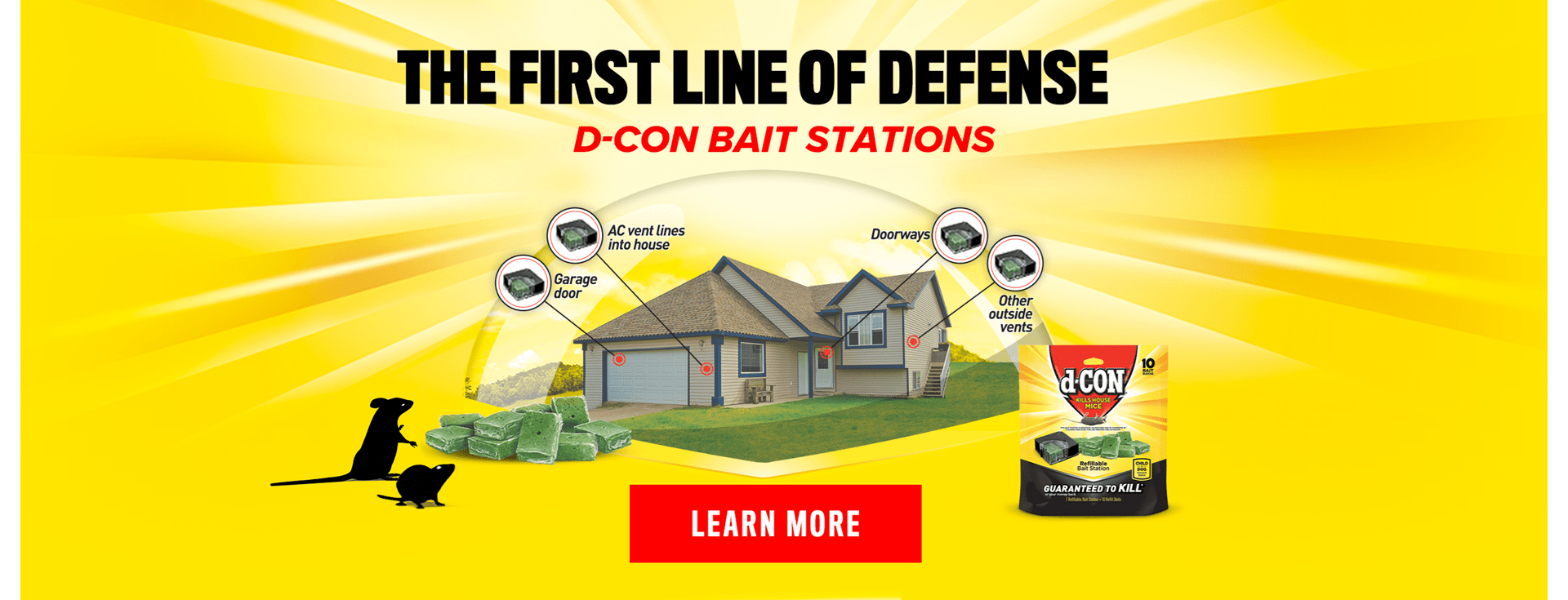 D-con Mouse Poison Bait Station, 3 Count