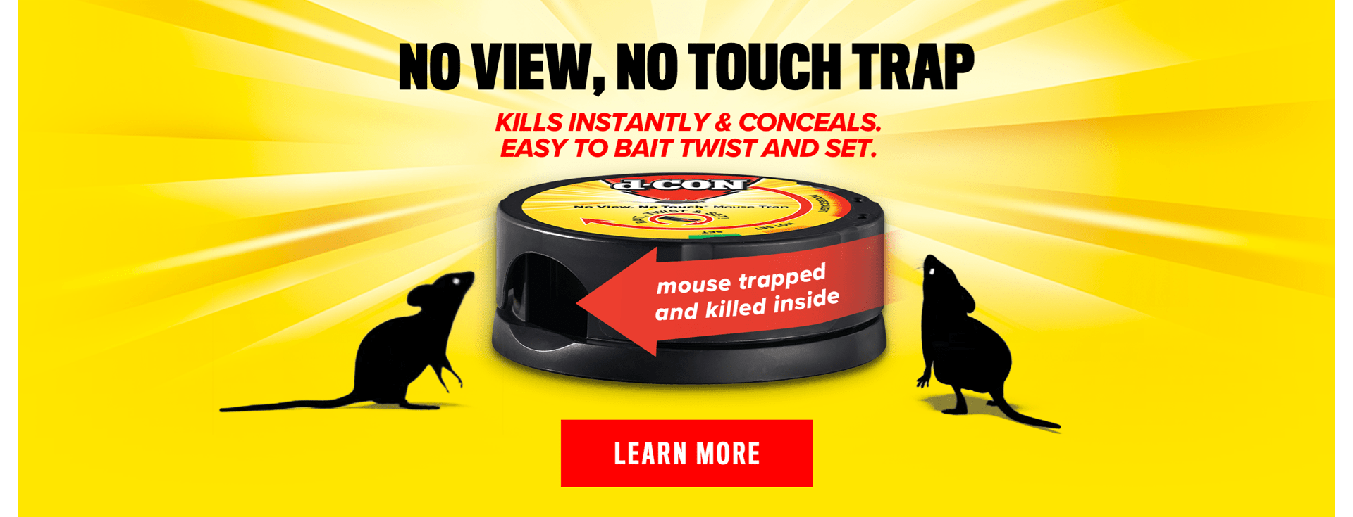 Catch and kill mice catch without having to see or touch them